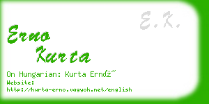 erno kurta business card